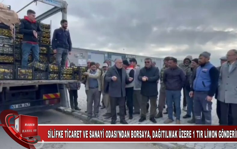 SİLİFKE TİCARET VE SANAYİ ODASI'NDAN DAĞITILMAK ÜZERE 1 TIR LİMON