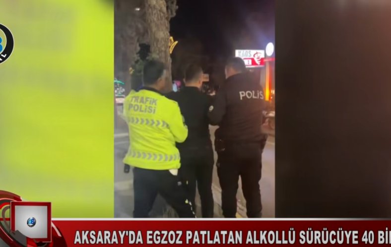 Egzoz patlatan alkollü sürücüye 40 bin TL ceza