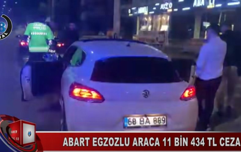 Egzozlu araca 11 bin 434 TL ceza