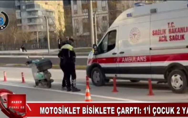 Motosikletle Bisiklet Çarpıştı: 1’i Çocuk 2 Yaralı