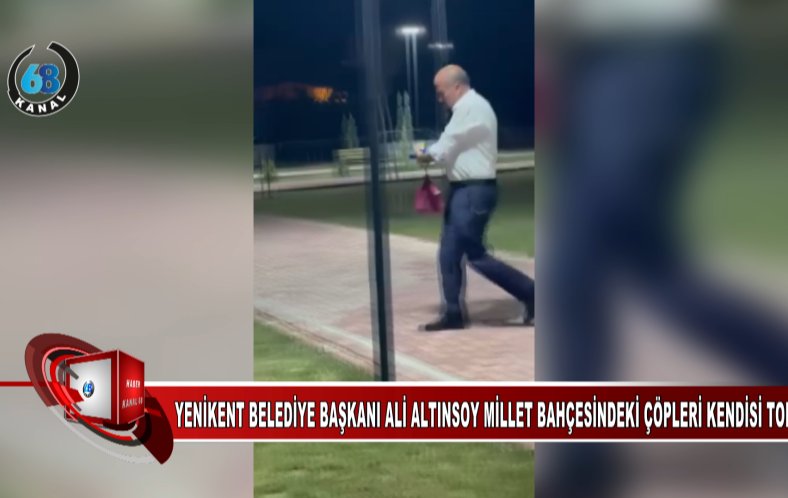 BAŞKAN SAHAYA İNDİ, ÇÖPLERİ TEK TEK TOPLADI