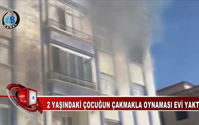 Aksaray’da Çakmakla Oynayan Çocuk Evi Yaktı